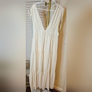 HYFVE Elegant Cream Maxi Dress